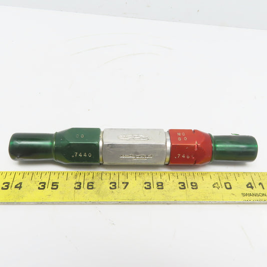 0.744 Go 0.746 No Go Smooth Pin Plug Gauge