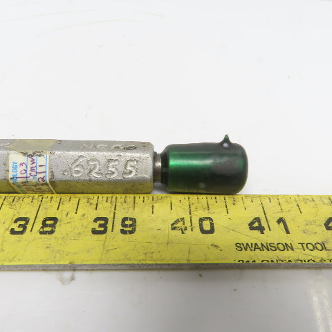 .625 Go .6255 No Go Smooth Pin Plug Gauge