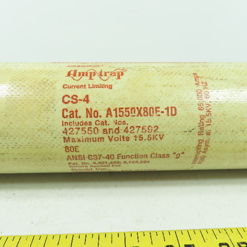 Gould A1550X80E-1D Shawmut 15.5KV 80E Amp Fuse