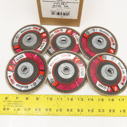CGW 43114 4-1/2 x 5/8-11 Flap Disc ALU060 T29 13,300RPM Lot Of 6