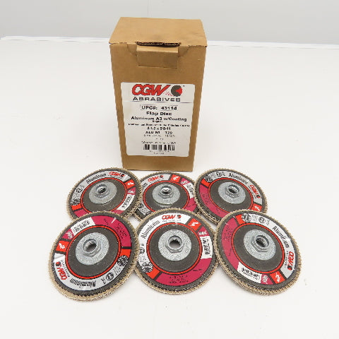 CGW 43114 4-1/2 x 5/8-11 Flap Disc ALU060 T29 13,300RPM Lot Of 6