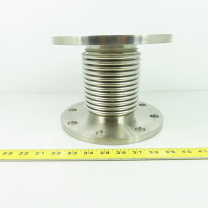 3-7/8" ID Stainless Steel 8-Bolt Flange Mount Flexible Bellow Coupling 7" Length