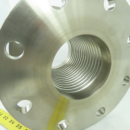 3-7/8" ID Stainless Steel 8-Bolt Flange Mount Flexible Bellow Coupling 7" Length