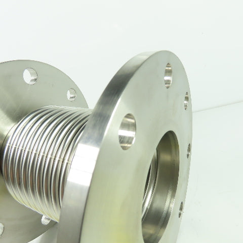 3-7/8" ID Stainless Steel 8-Bolt Flange Mount Flexible Bellow Coupling 7" Length