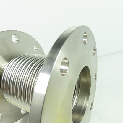 3-7/8" ID Stainless Steel 8-Bolt Flange Mount Flexible Bellow Coupling 7" Length