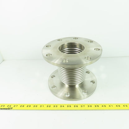 3-7/8" ID Stainless Steel 8-Bolt Flange Mount Flexible Bellow Coupling 7" Length