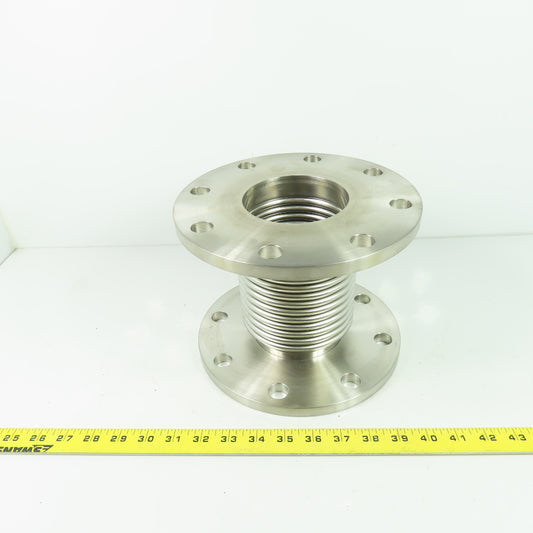 3-7/8" ID Stainless Steel 8-Bolt Flange Mount Flexible Bellow Coupling 7" Length