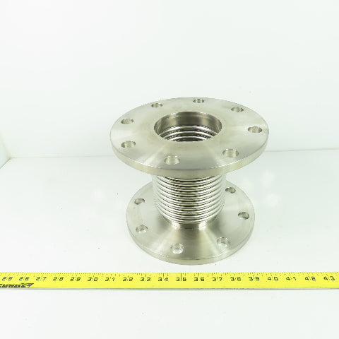 3-7/8" ID Stainless Steel 8-Bolt Flange Mount Flexible Bellow Coupling 7" Length