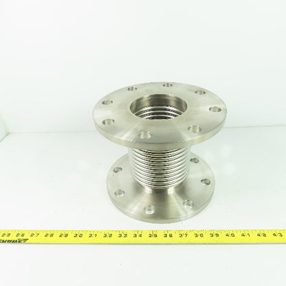 3-7/8" ID Stainless Steel 8-Bolt Flange Mount Flexible Bellow Coupling 7" Length