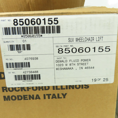 Dewald Fluid Power 85060155 12VDC Hydraulic SUV Wheelchair Lift Valve