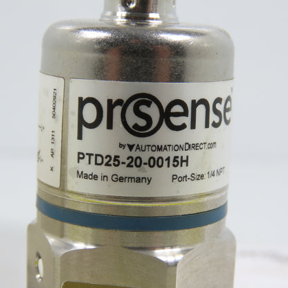 Automation Direct PTD25-20-0015H ProSense 0-15 PSIG Pressure Transmitter 32VDCC