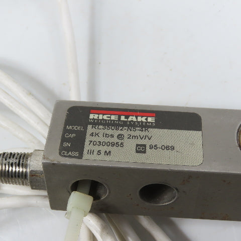 Rice Lake RL35082-N5-4K SS Single Ended Beam Load Cell 4000LBS 2mV/V Lot Of 4