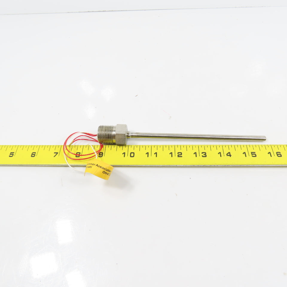 Pyromation Schlemmer R1T185L483-006-00-9HP22 RTD Temperature Sensor 6" Probe New