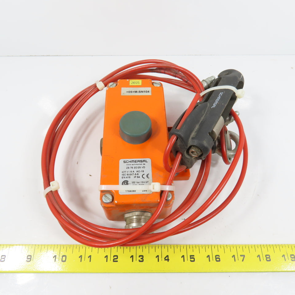 Schmersal ZS 75 S 2Ö/2S VD Emergency Pull-Wire Switch 300VAC W/ S 900