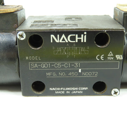 Nachi SA-G01-C5-C1-31 Hydraulic Directional Control Solenoid Valve 110VAC Coil