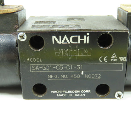 Nachi SA-G01-C5-C1-31 Hydraulic Directional Control Solenoid Valve 110VAC Coil