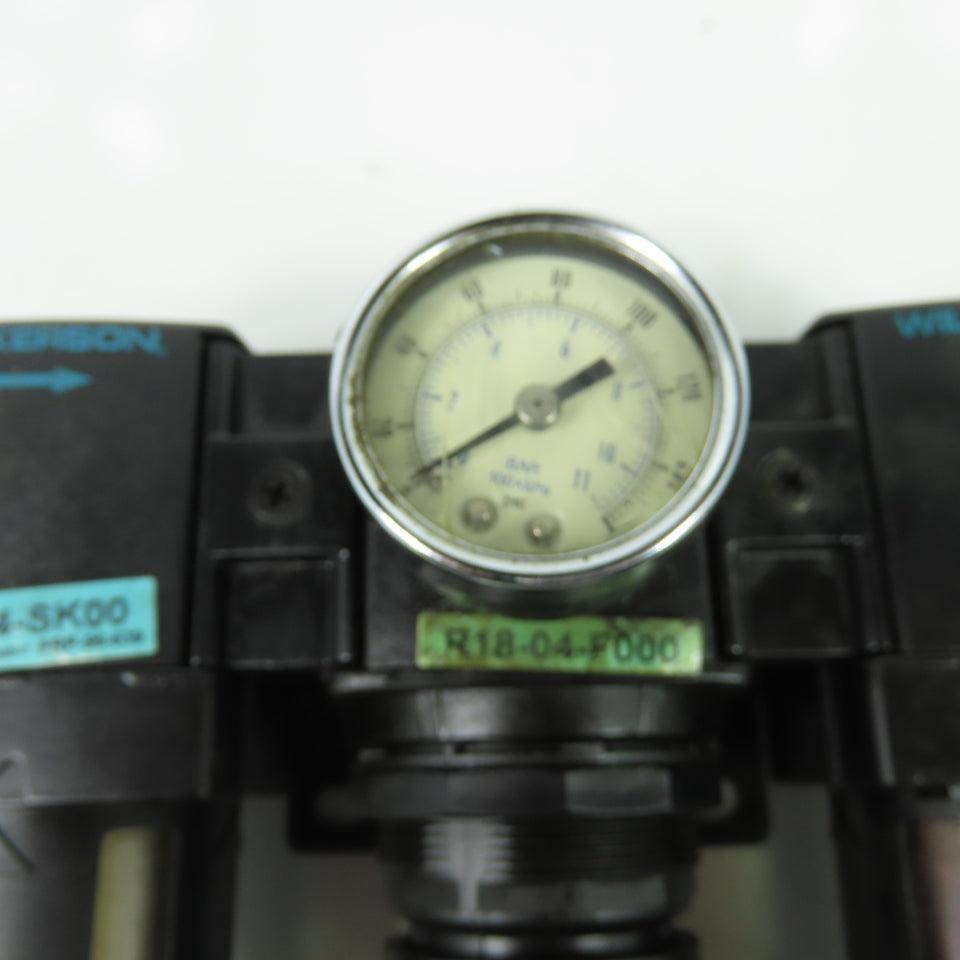 Wilkerson R18-04-F000 F18-04-SK00 Air Pressure Filter Regulator Lubricator 1/2"