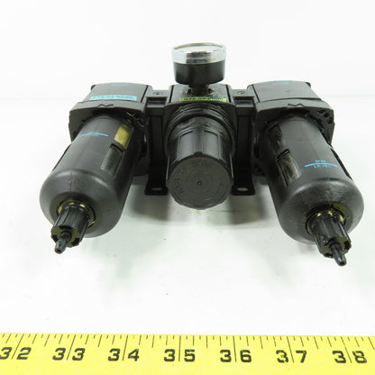 Wilkerson R18-04-F000 F18-04-SK00 Air Pressure Filter Regulator Lubricator 1/2"