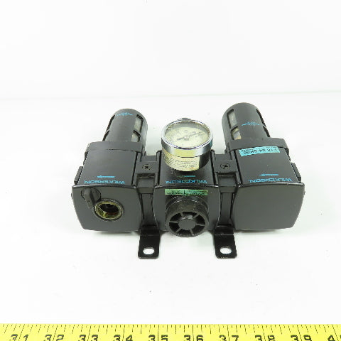 Wilkerson R18-04-F000 F18-04-SK00 Air Pressure Filter Regulator Lubricator 1/2"