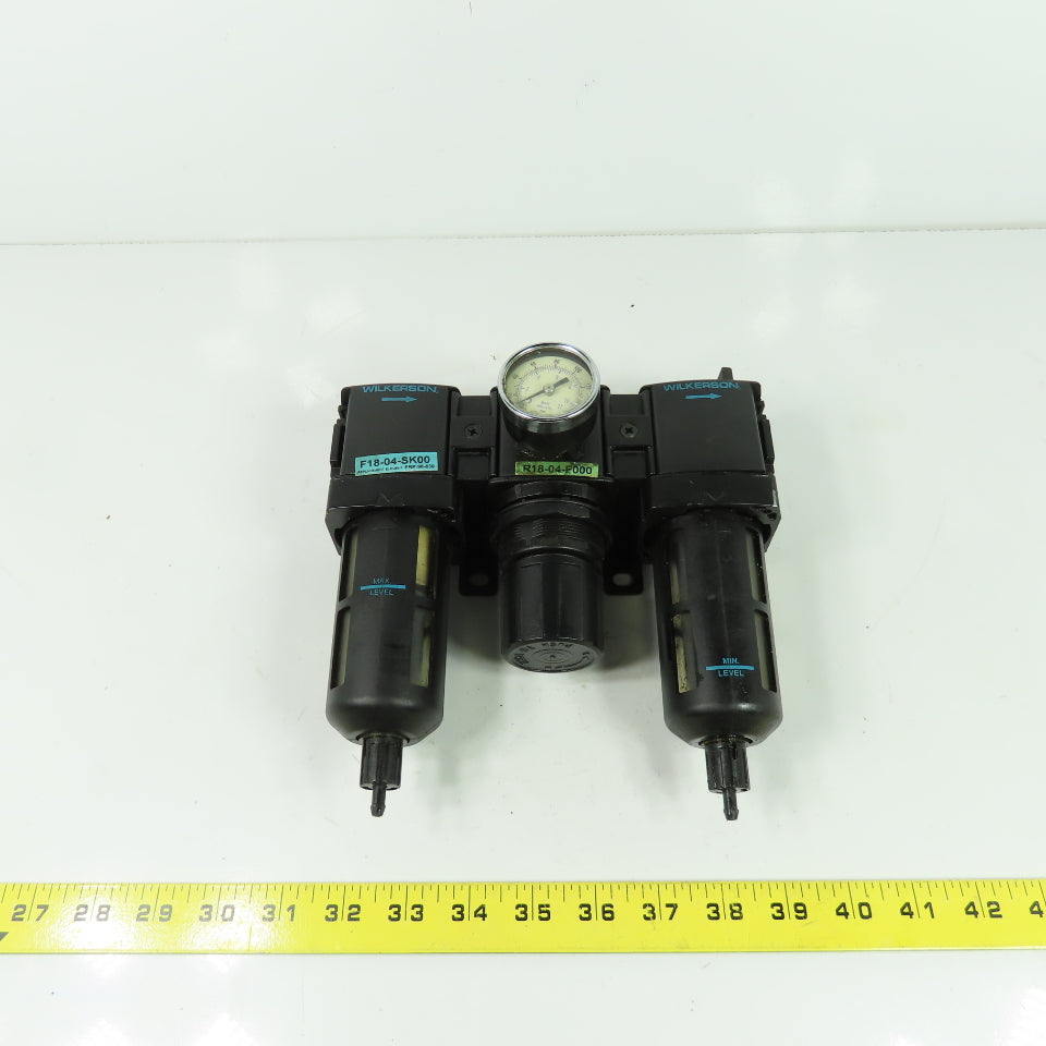 Wilkerson R18-04-F000 F18-04-SK00 Air Pressure Filter Regulator Lubricator 1/2"