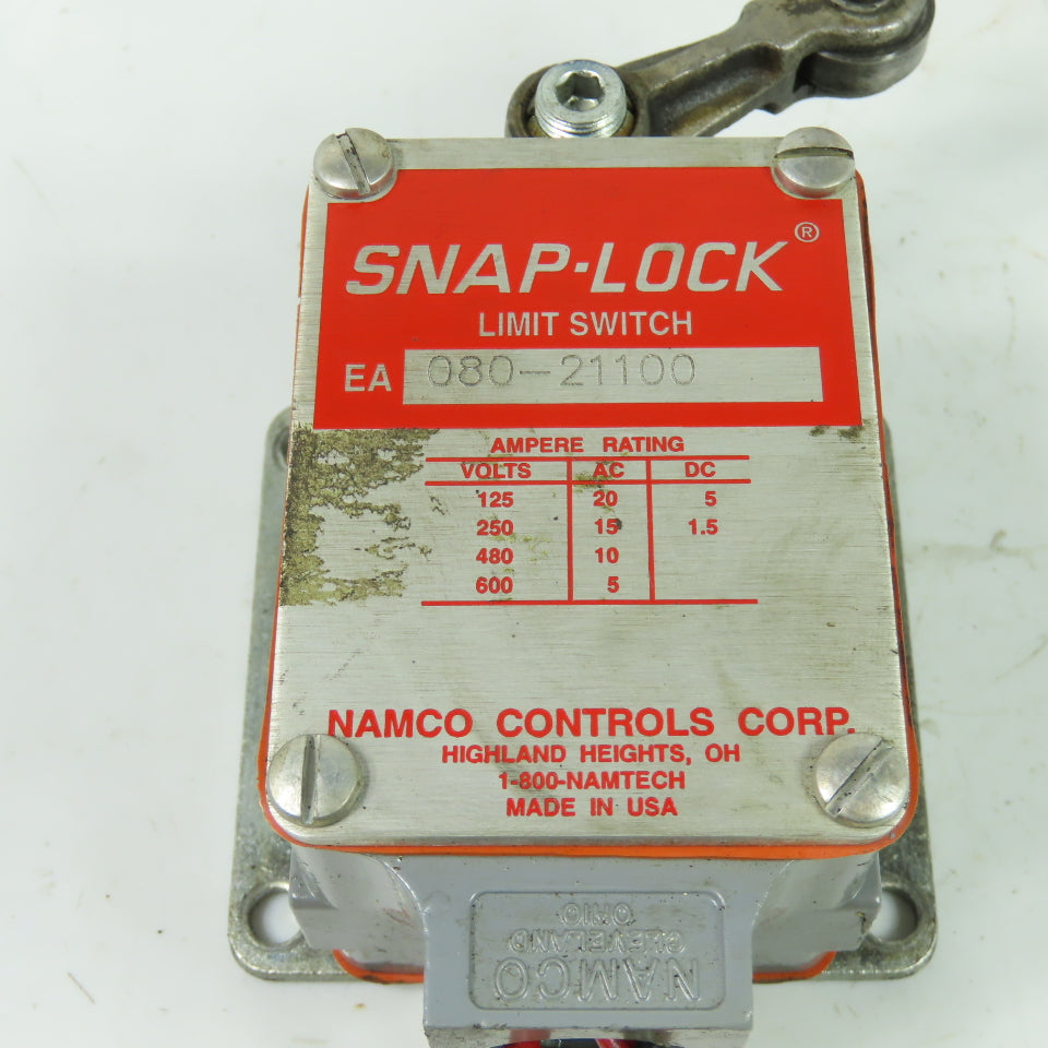 Namco 080-21100 Snap-Lock Limit Switch 600V 20A Max