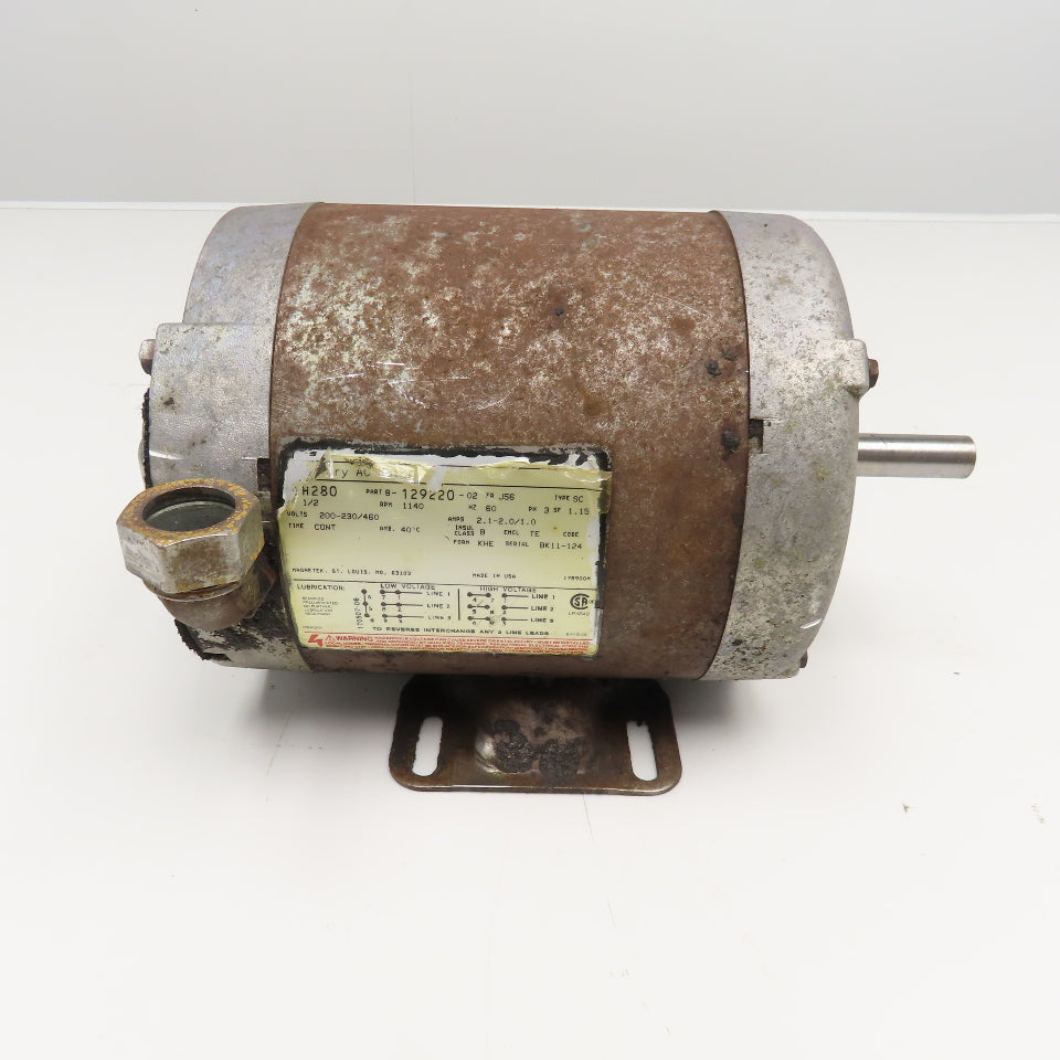 Century Motor 8-129220-02 Type SC 1/2Hp 1140 RPM 3Ph 200-230/460V AC Motor