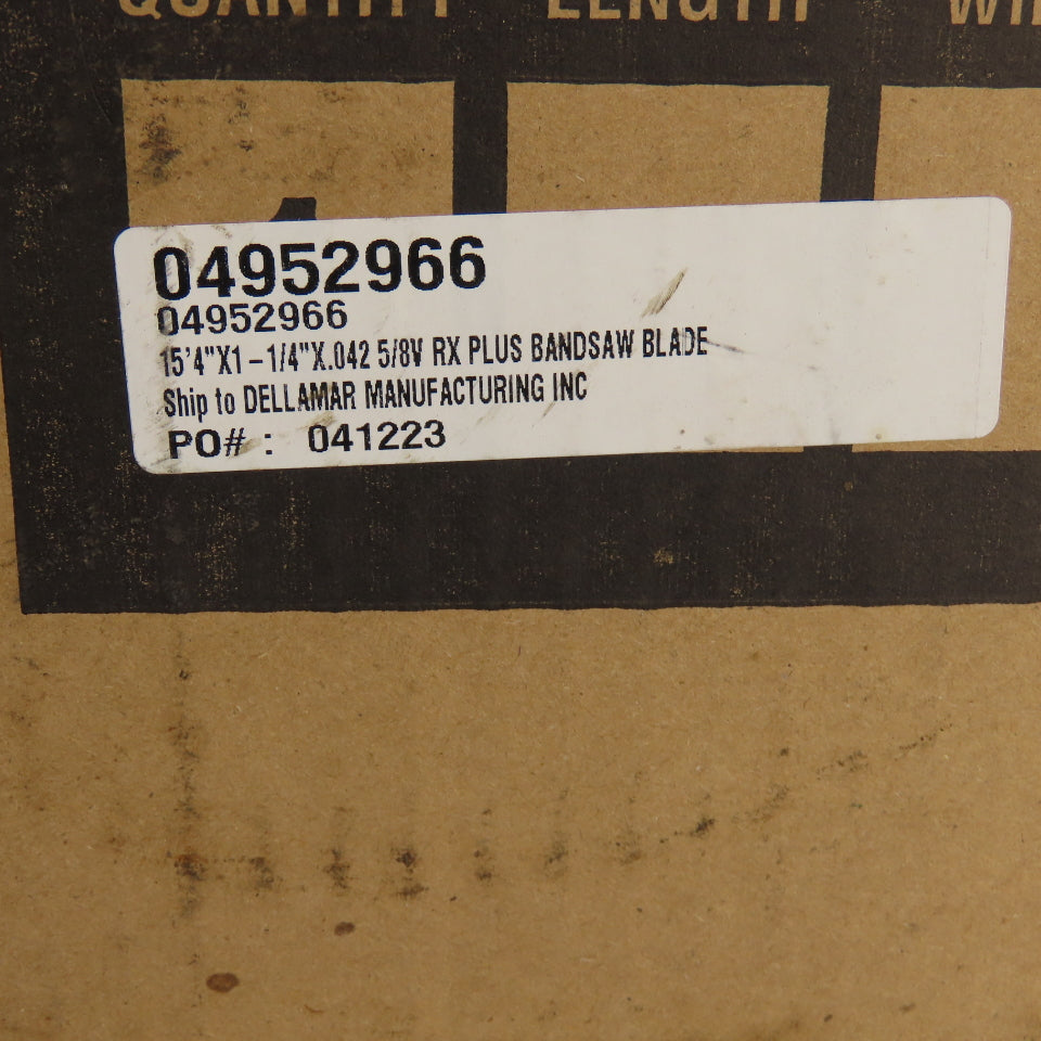 Lenox 04952966 Welded Bandsaw Blade 15'-4" Long x 1-1/4" Wide x 5/8V