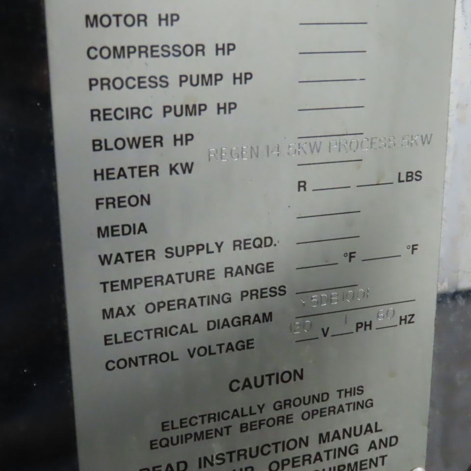 Cincinnati Milacron DD-110 Drying Hopper & Heated Dryer 480V 1PH W/Vacuum Loader