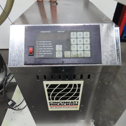 Cincinnati Milacron DD-110 Drying Hopper & Heated Dryer 480V 1PH W/Vacuum Loader