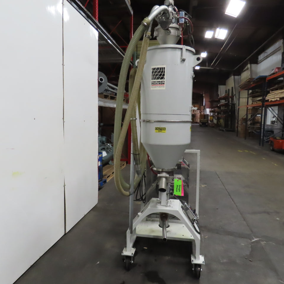 Cincinnati Milacron DD-110 Drying Hopper & Heated Dryer 480V 1PH W/Vacuum Loader