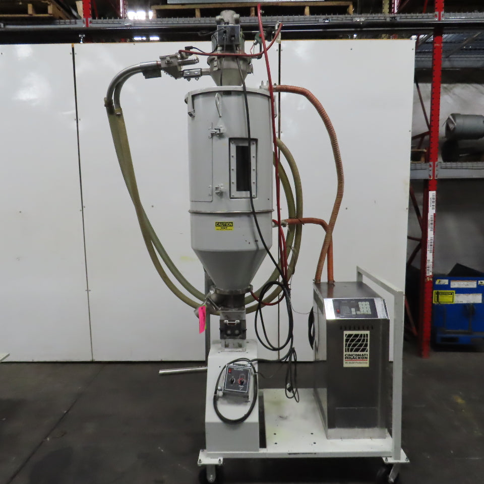 Cincinnati Milacron DD-110 Drying Hopper & Heated Dryer 480V 1PH W/Vacuum Loader