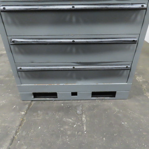 Lista 9 Drawer Industrial Small Parts Tool Storage Cabinet 28 x 28 x 60" Painted