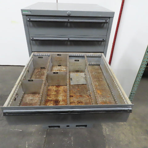 Lista 9 Drawer Industrial Small Parts Tool Storage Cabinet 28 x 28 x 60" Painted