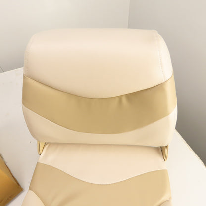 Deck Mate PFS-304 Ivory/Tan Folding Pontoon Boat Seat