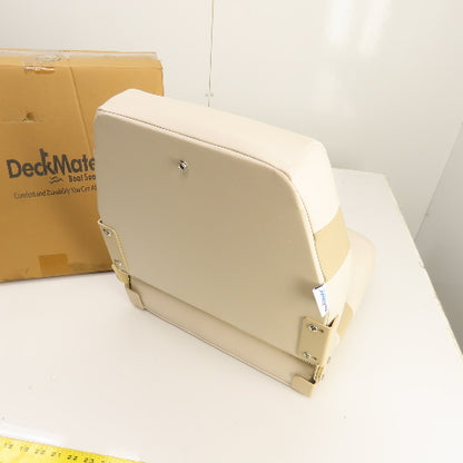 Deck Mate PFS-304 Ivory/Tan Folding Pontoon Boat Seat
