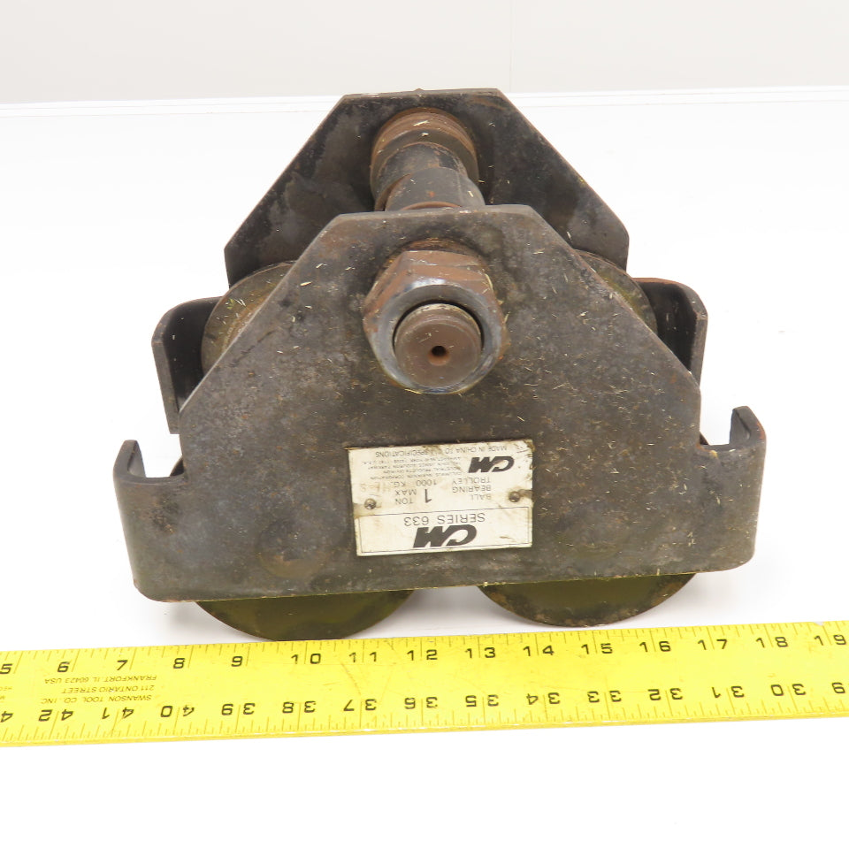 CM Series 633 1 Ton Gravity Hoist Trolley 3-1/2"-5" Flange