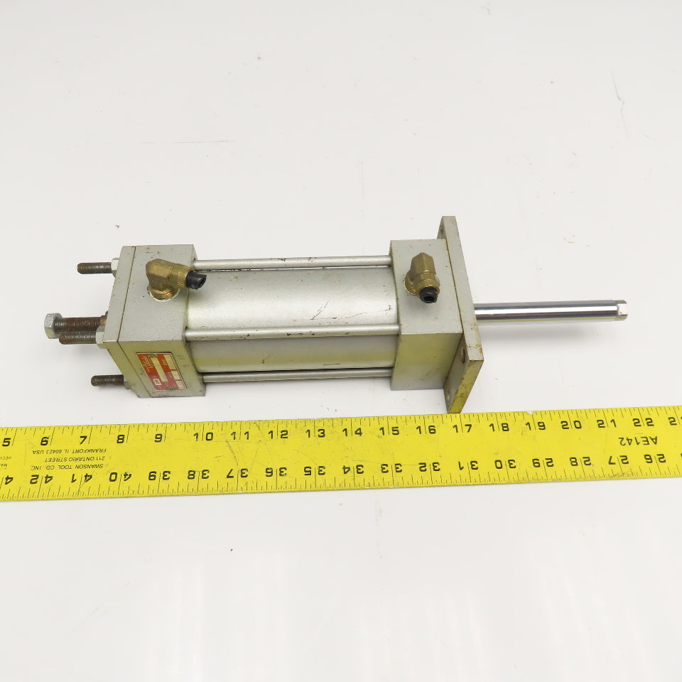 Milwaukee 2-1/2" Bore 4" Double Acting Double Rod Air Cylinder