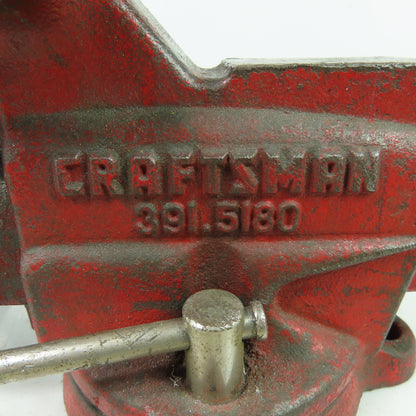 Craftsman 391.5180 4" Open Swivel Base Bench Mount Bullet Vise 3-1/2" Jaws