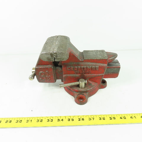 Craftsman 391.5180 4" Open Swivel Base Bench Mount Bullet Vise 3-1/2" Jaws