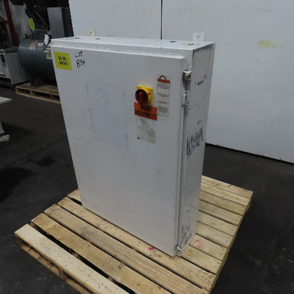 Hoffman 42" x 30" x 8" Steel Electrical Enclosure W/ Backplate & Hinged Door