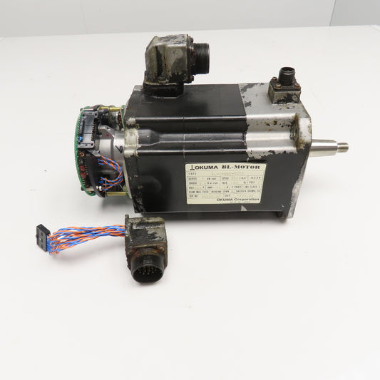 Okuma BL MC50E-20TB 1kW 2000RPM 3Ph 133V 133Hz BL Motor Missing Cover