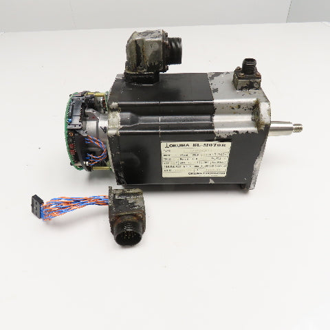 Okuma BL MC50E-20TB 1kW 2000RPM 3Ph 133V 133Hz BL Motor Missing Cover