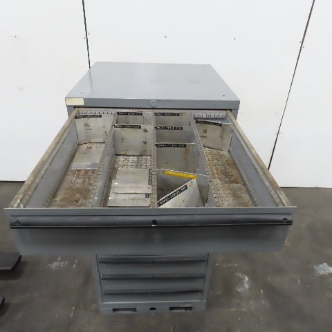 Lista 9 Drawer Industrial Small Parts Tool Storage Cabinet 28 x 28 x 60" Painted