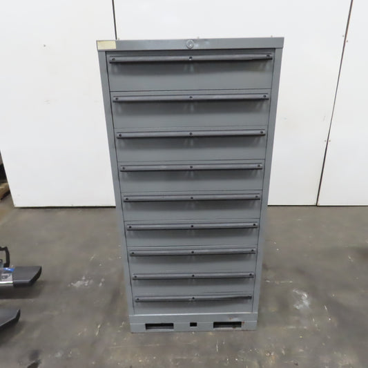 Lista 9 Drawer Industrial Small Parts Tool Storage Cabinet 28 x 28 x 60" Painted