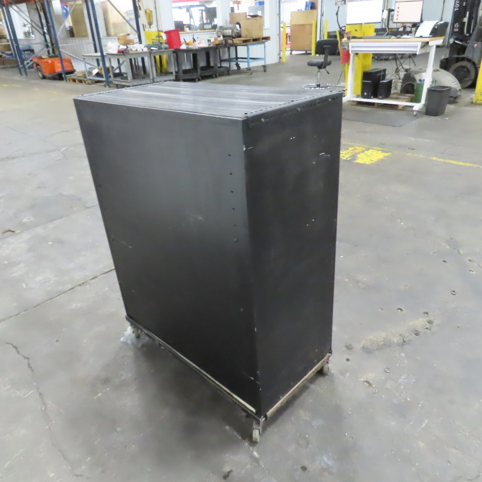 42x36x 18" Portable Lockable Enclosed Cabinet Tool Storage Rack Cart W/2 Shelves