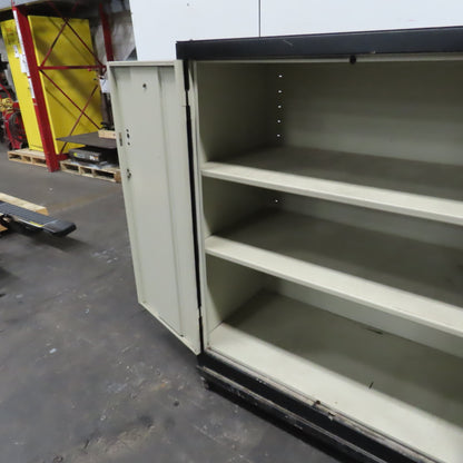 42x36x 18" Portable Lockable Enclosed Cabinet Tool Storage Rack Cart W/2 Shelves