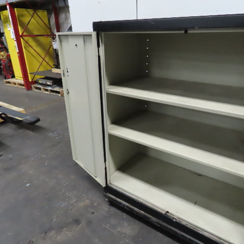 42x36x 18" Portable Lockable Enclosed Cabinet Tool Storage Rack Cart W/2 Shelves