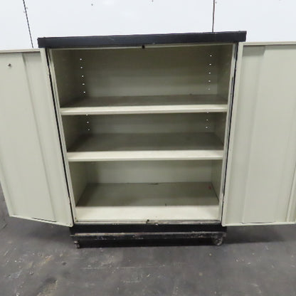 42x36x 18" Portable Lockable Enclosed Cabinet Tool Storage Rack Cart W/2 Shelves