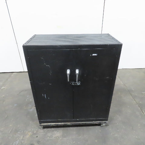 42x36x 18" Portable Lockable Enclosed Cabinet Tool Storage Rack Cart W/2 Shelves