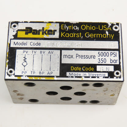 Parker CM2PPV50 Hydraulic Stack Check Valve 5000PSI